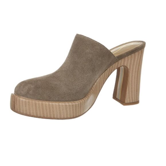 NWT SAM EDELMAN SHILOH LEATHER HEELED MULE IN COLOR DESERT OLIVE SIZE 8 & 9 - Picture 3 of 4